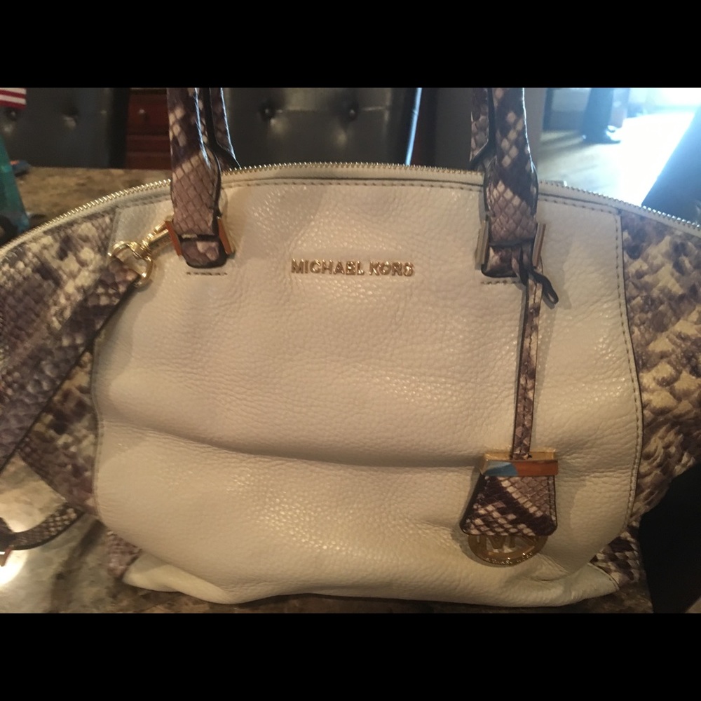 Michael Kors purse - ivory & gold